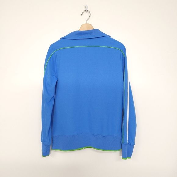 NIKE FULL ZIP COLOR BLUE,GREEN, WHITE ATHLETIC TRACK JACKET - SIZE XL. - Picture 10 of 13